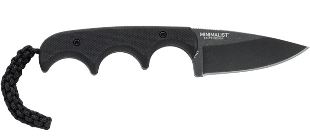 CRKT Minimalist Drop Point – Klappmesser/Outdoormesser 55 mm, Stahl, glasfaserverstärkter Kunststoff, schwarz
