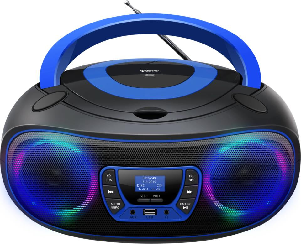 Denver TDB-212 – CD-Boombox, DAB+/UKW, Bluetooth – Blau