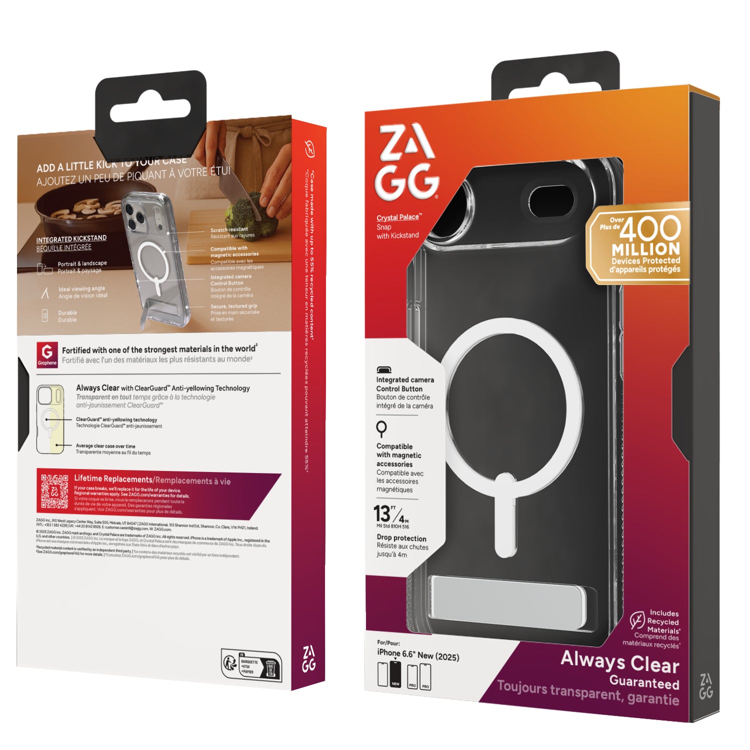 ZAGG Backcover Crystal Palace – für Apple iPhone – Snap-/Lock-Verschluss