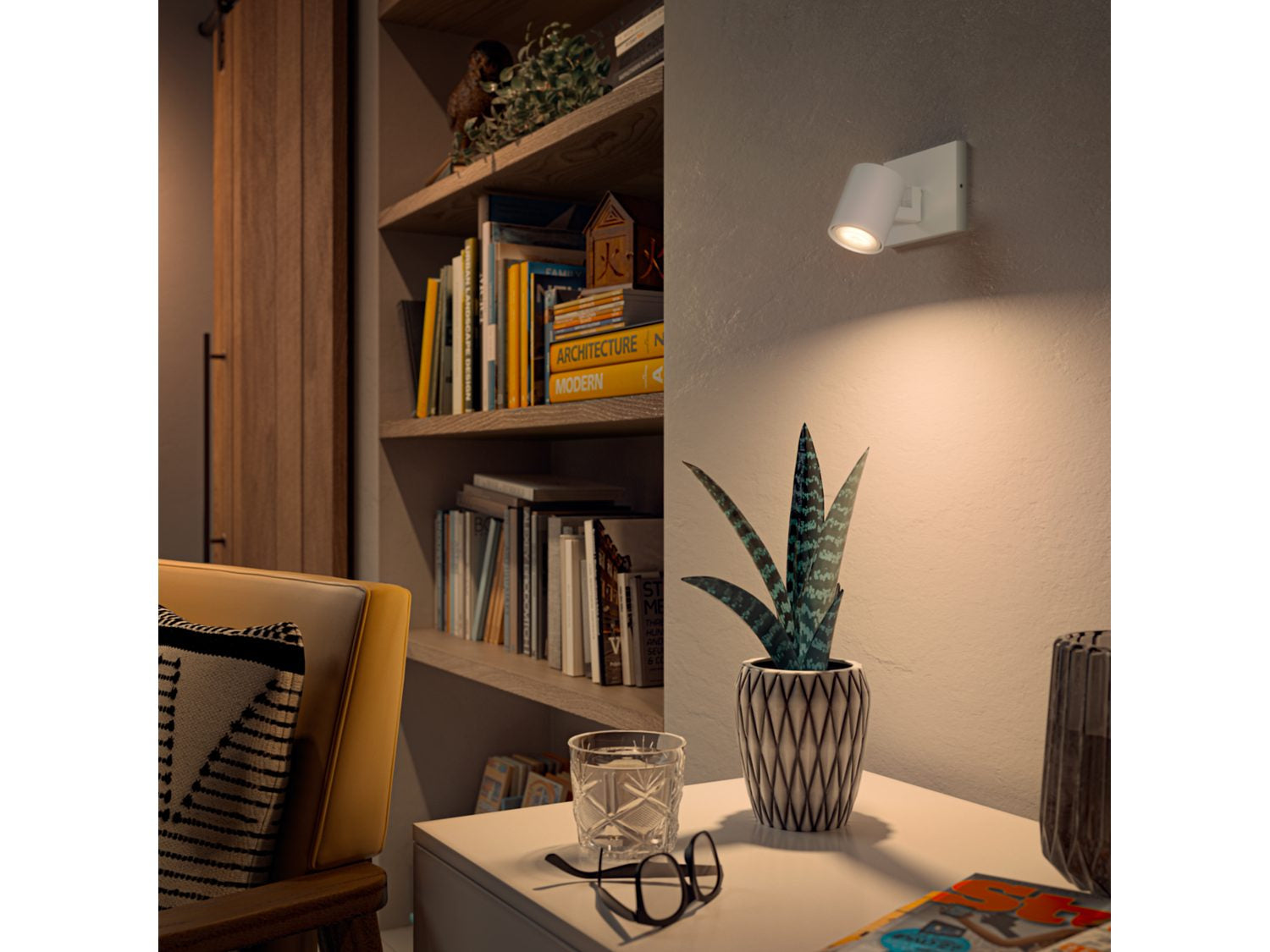 Philips Hue Einbaustrahler LED – Zigbee, dimmbar – 2'200–6'500 K – 350 lm 4,2 W – weiss