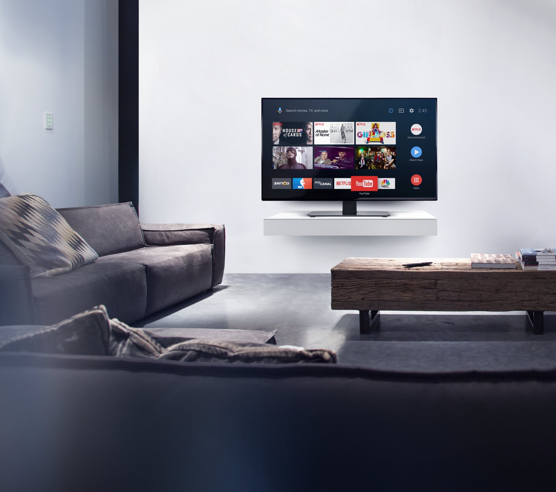 One For All Ultra Slim Line WM2470 Standfuss TableTop – bis 40 kg – für 32–55" TVs – Schwarz