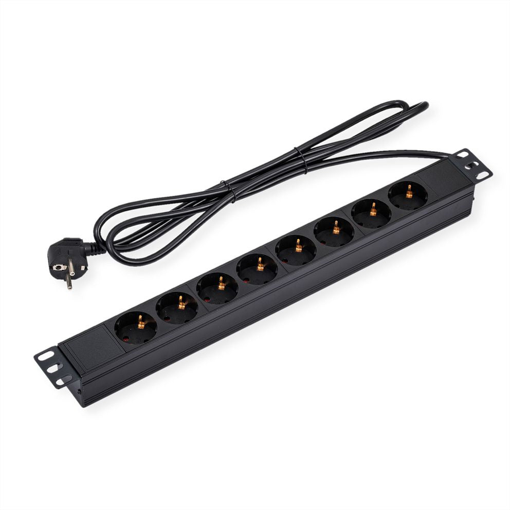 VALUE Rack-PDU 1 HE – 8× Schuko (Typ F), Schuko (CEE 7/7), 250 V/16 A, 1,8 m