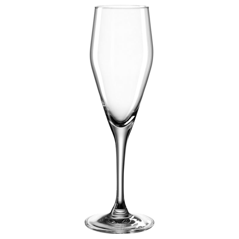 LEONARDO TWENTY4 Champagnerflöte – 0,22 l, Kristallglas, transparent, spülmaschinenfest, 6 Stück