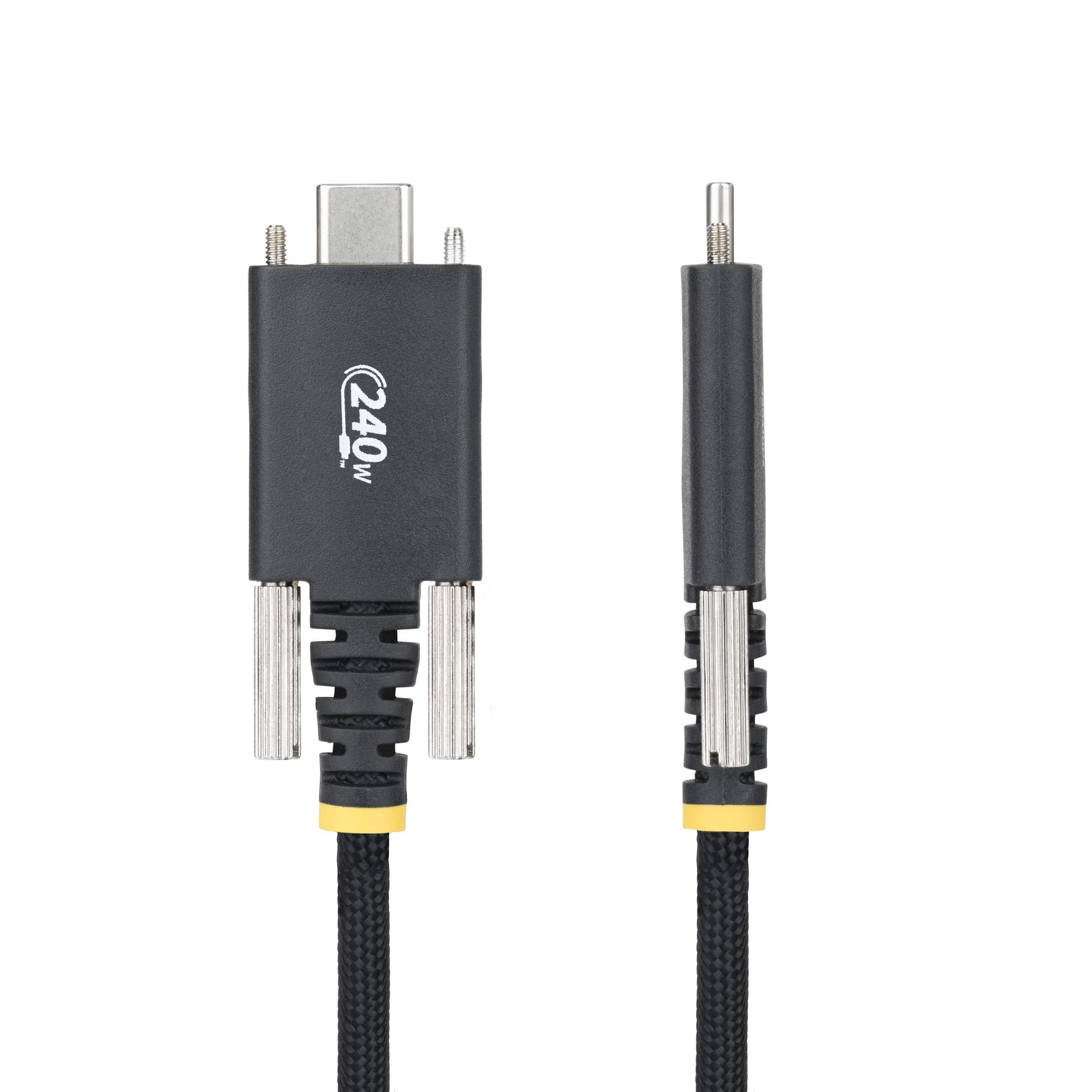 StarTech.com USB-C auf USB-C Kabel – USB 2.0 (480 Mbit/s) – 2 m – PD 240 W – Geflochten – Schwarz