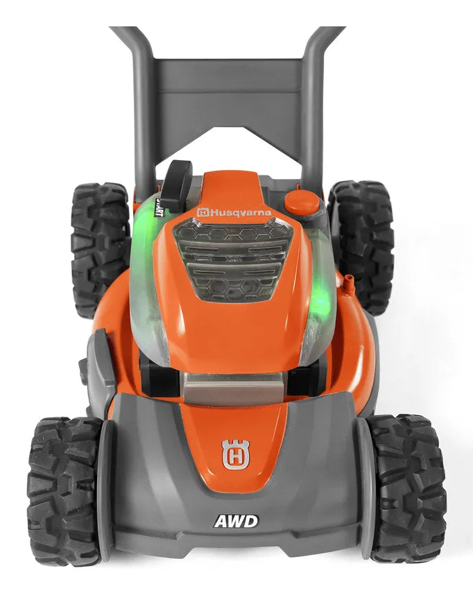 Husqvarna 546 27 26-01 Spielzeug-Rasenmäher – 28 × 22 × 35 cm – ab 3 Jahren – schwarz/grau/orange