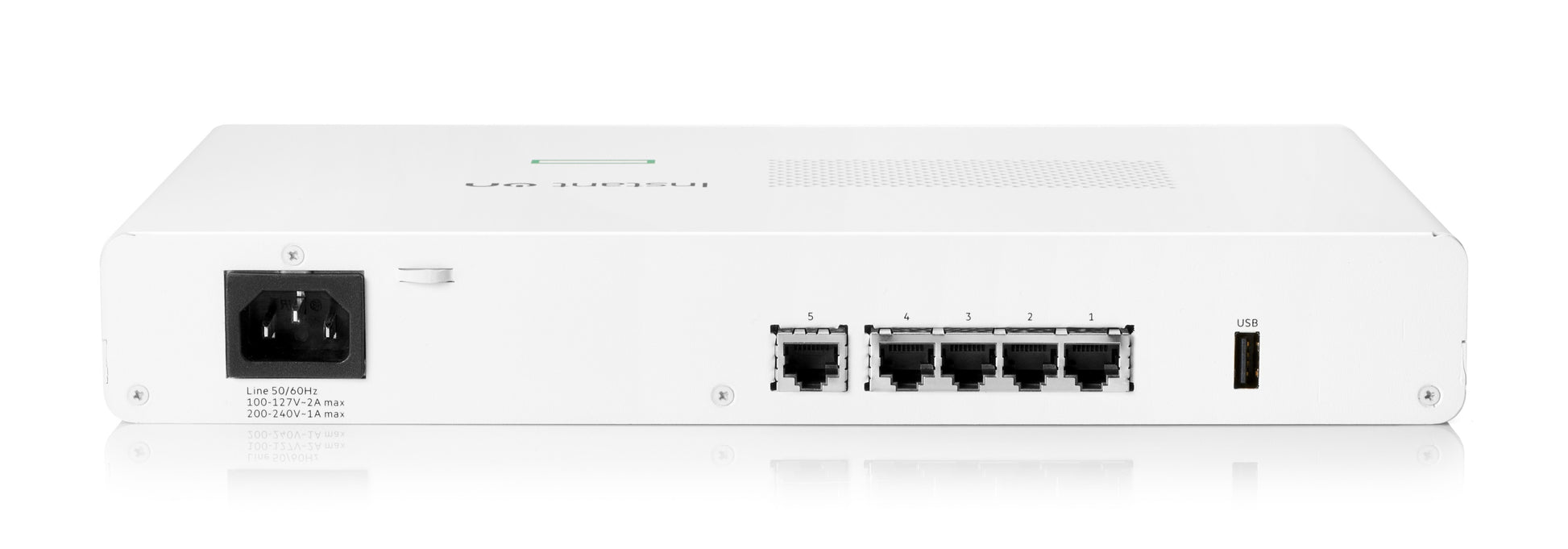 HPE SG2505P – Secure Gateway – 5× 2,5G, PoE+, PoE-Budget 64 W, Firewall 2,4 Gbit/s, 19", 1U