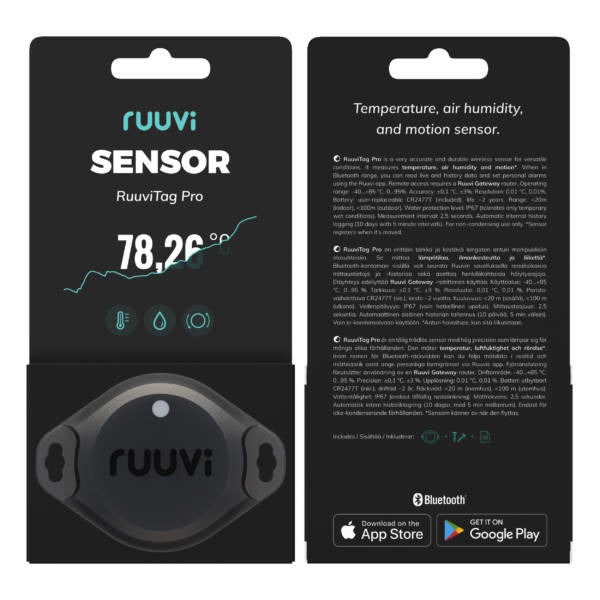RuuviTag Pro – Innen/Aussen, Temperatursensor