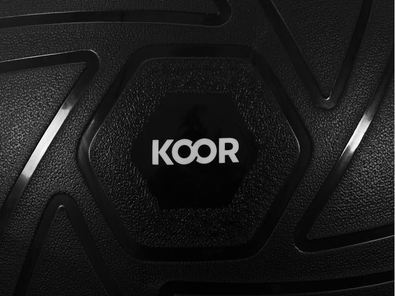 KOOR F00920 Sitzball – PVC – Schwarz, inkl. Fussluftpumpe, Ø 65 cm, bis 500 kg