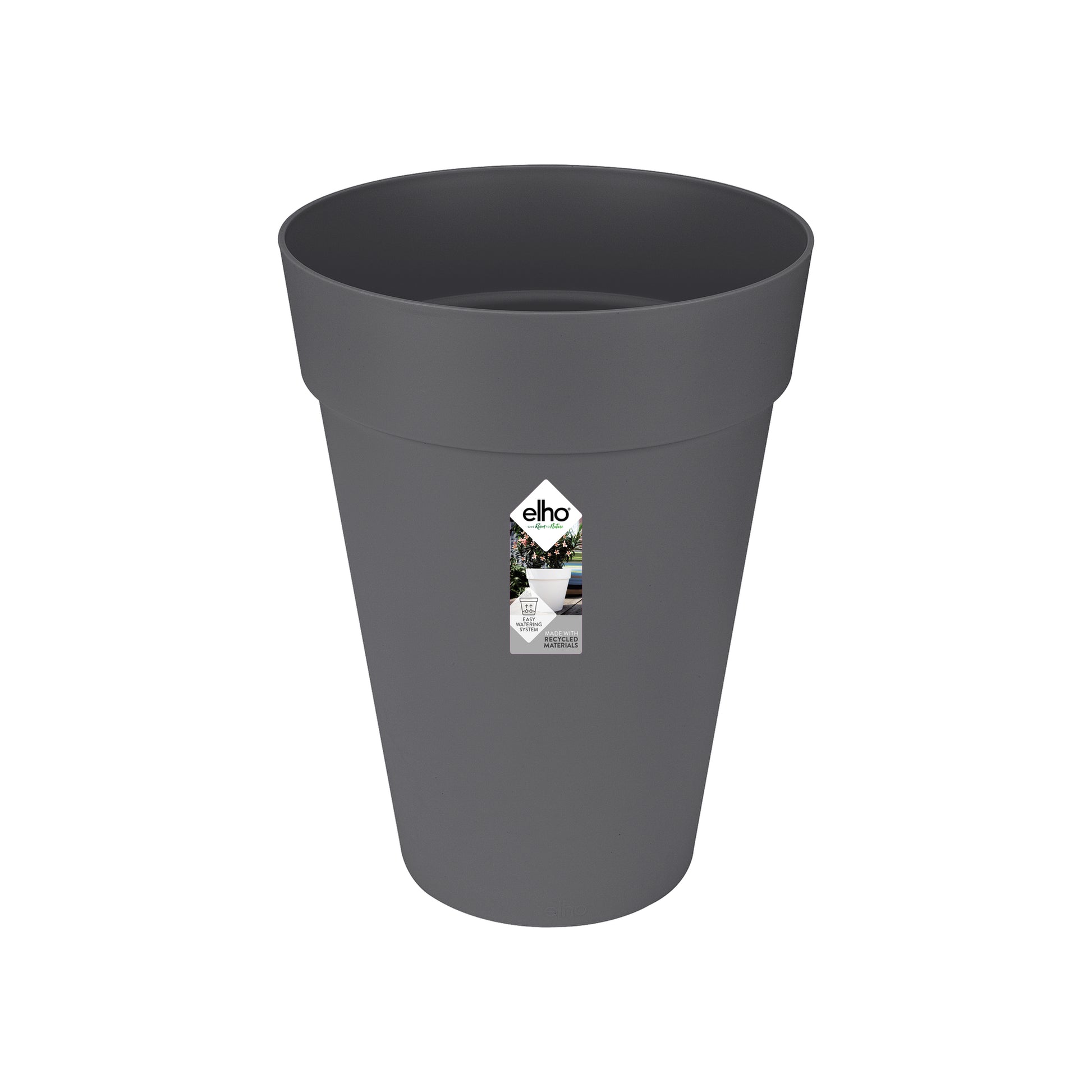 elho Loft Urban Pflanztopf – 23 l – Kunststoff, Schwarz