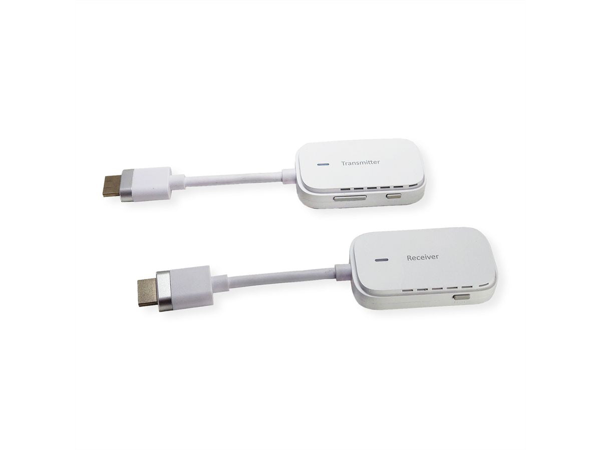 VALUE 14.99.3414 – Wireless HDMI Extender-Set, Kabellos, 1× HDMI In / 1× HDMI Out, 1080p, 20 m, 3D, Weiss