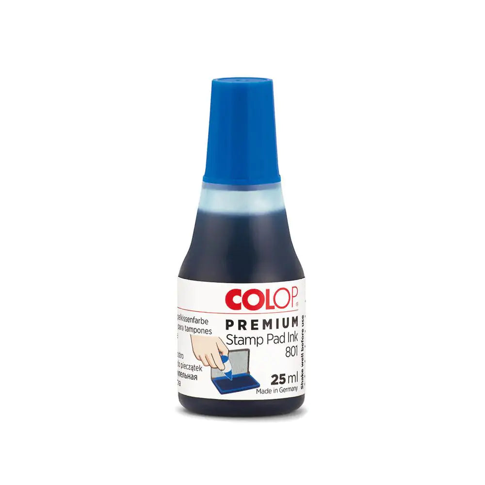Colop Stempelfarbe 801 Nachtränkfarbe – 25 ml, blau, 1 Stück