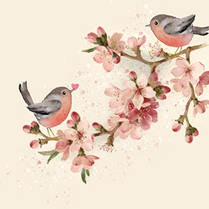 Braun + Company Servietten Cherry Blossom – beige – 33 × 33 cm, 3-lagig – 20 Stück