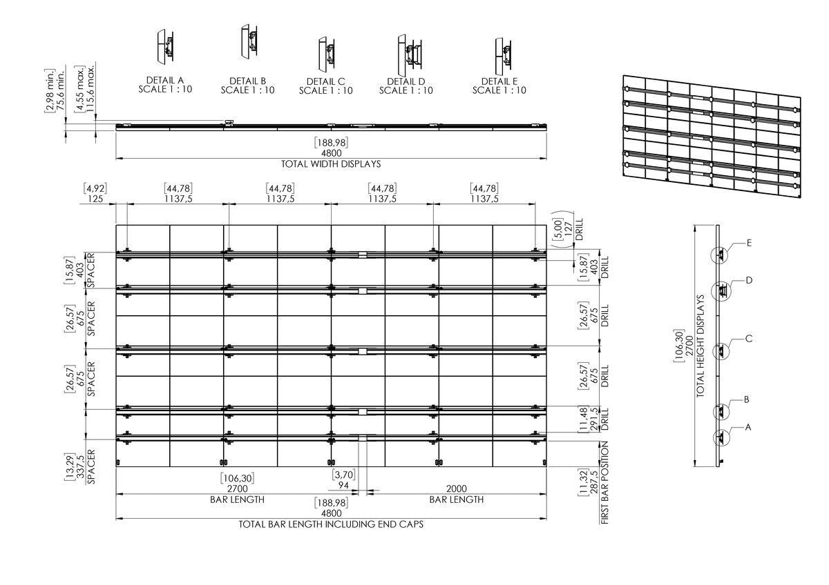 Vogel's INT 8234 – Wandhalterung, fix, für LG LSCB Serie, schwarz