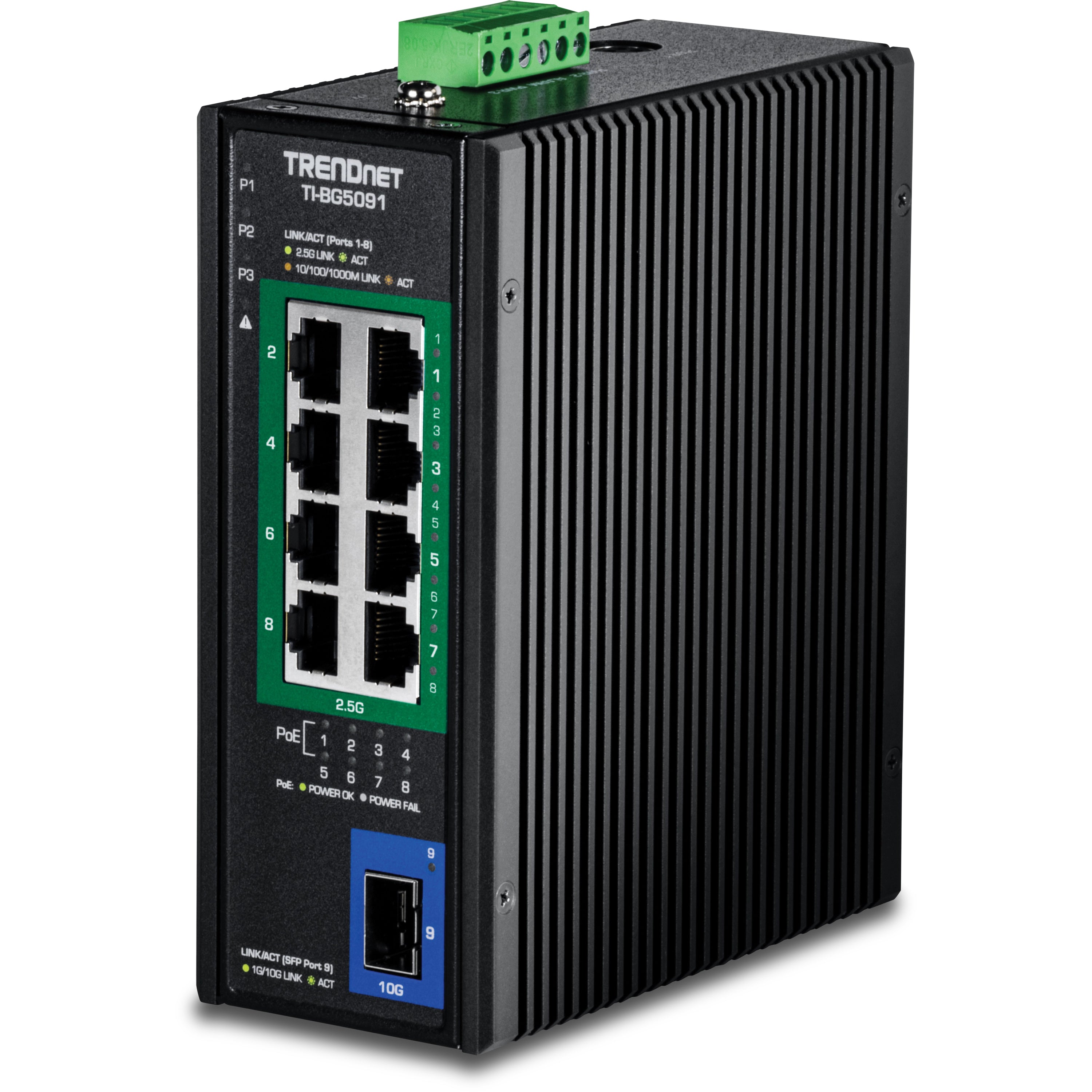 TRENDnet TI-BG5091 – Switch – 8×2.5G, 1×SFP+, PoE++ 480 W