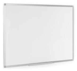 Bi-Office Whiteboard – 60 × 45 cm, Emaille, Alu-Rahmen, Wandmontage, inkl. Stiftablage