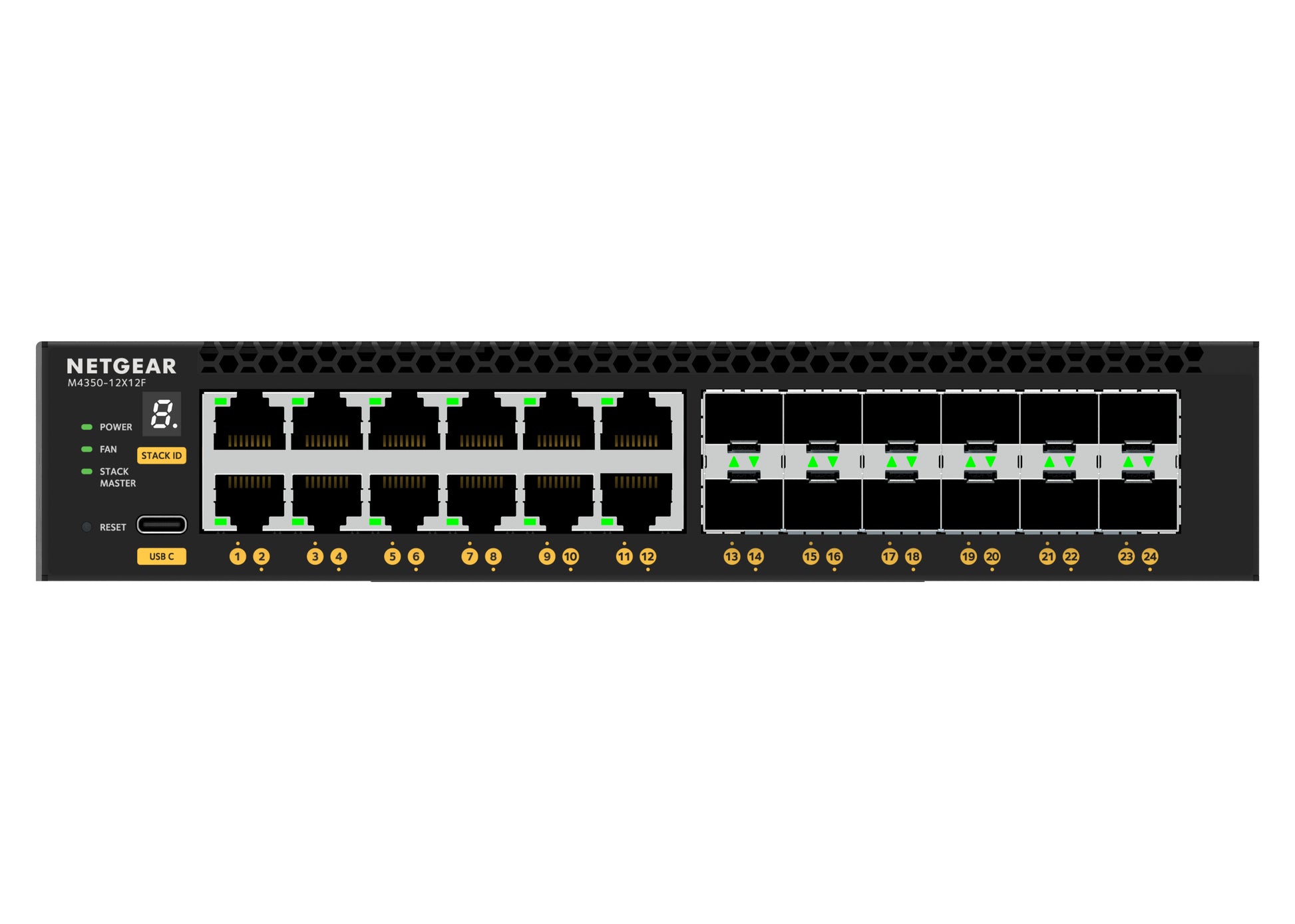 NETGEAR M4350-12X12F – Managed Switch – 12×10G RJ45, 12×SFP+, L3, 1U