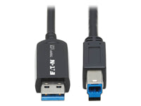 Tripp Lite USB-A auf USB-B Kabel – USB 3.2 Gen 1 (5 Gbit/s) – 20 m – Aktiv, PVC-Mantel – Schwarz