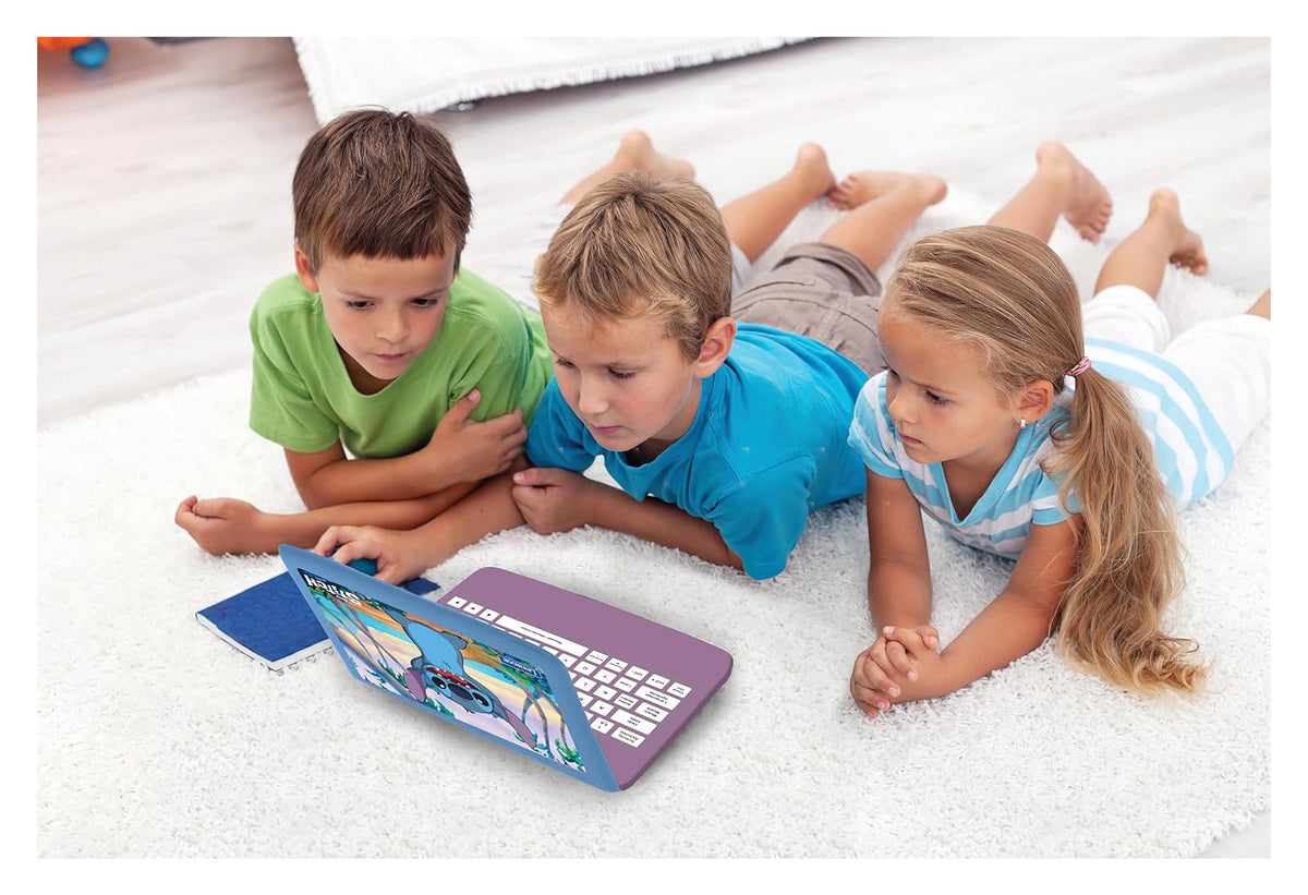 Lexibook Kinder-Laptop – Stitch, 124 Aktivitäten, ab 4 Jahren, Deutsch, Englisch