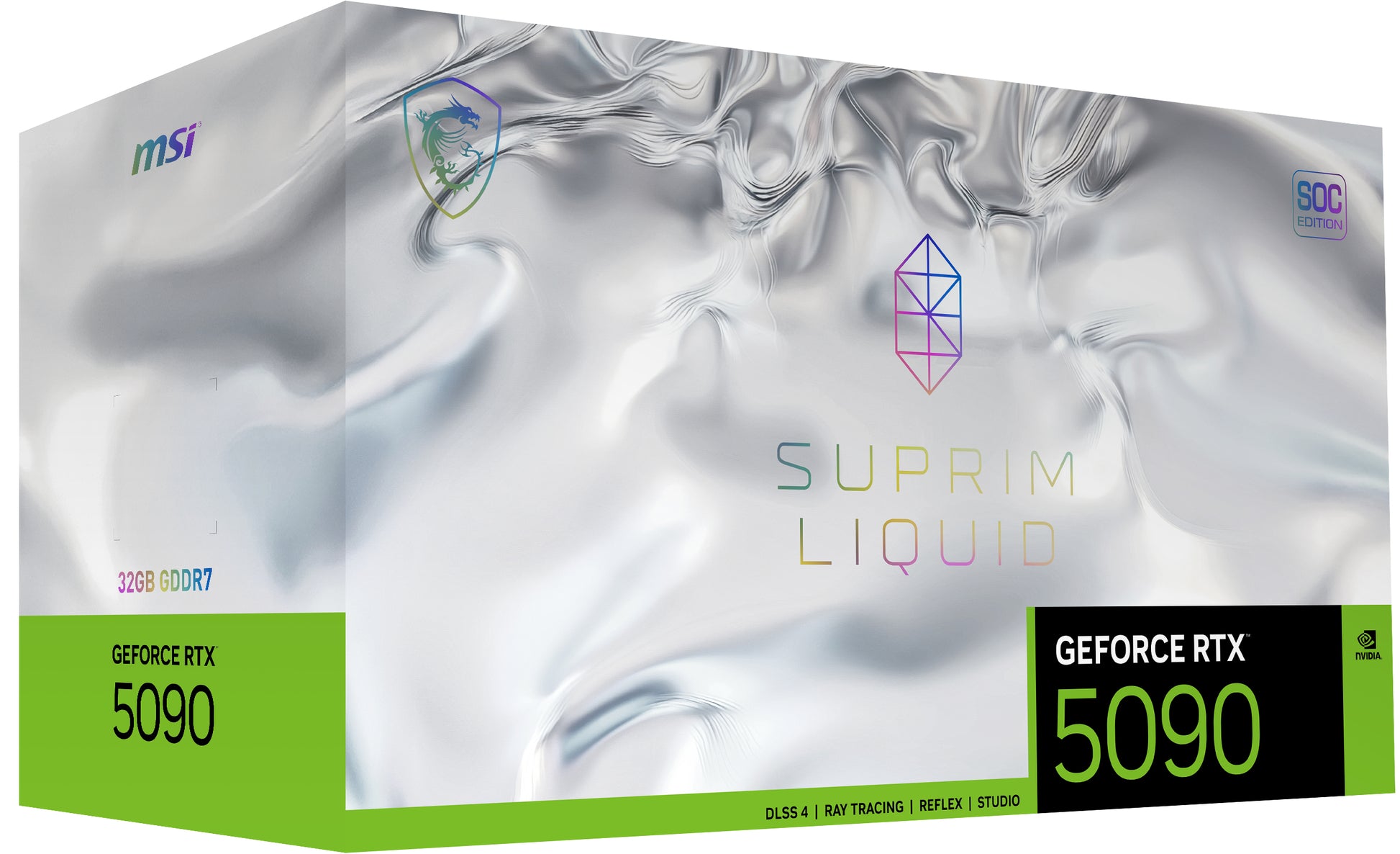 MSI GeForce RTX 5090 SUPRIM LIQUID 32G SOC – PCIe Grafikkarte – 3×DP, 1×HDMI, PCIe 5.0, 575 W