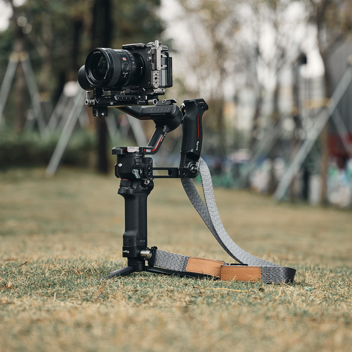 SmallRig 4383B Sling-Handgriff-Kit – Aluminium/Polyester/Edelstahl – für DJI RS 2, RS 3, RS 3 Pro und andere – Schwarz