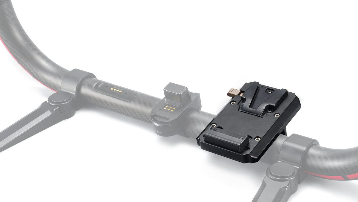 Tilta TGA-RG-V V-Mount Batterie-Platte – Aluminium/Edelstahl, 200 g – für Ronin RS 2, DJI, Ring Grip – Schwarz