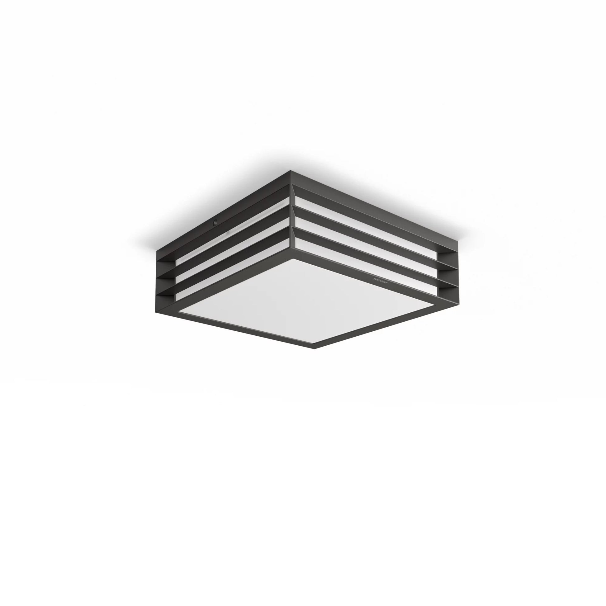 Philips by Signify Philips Aussenwandleuchte Moonshine – 26×8,1 cm – 28 W – IP44 – Netzbetrieb – dimmbar – Grau – Aluminium