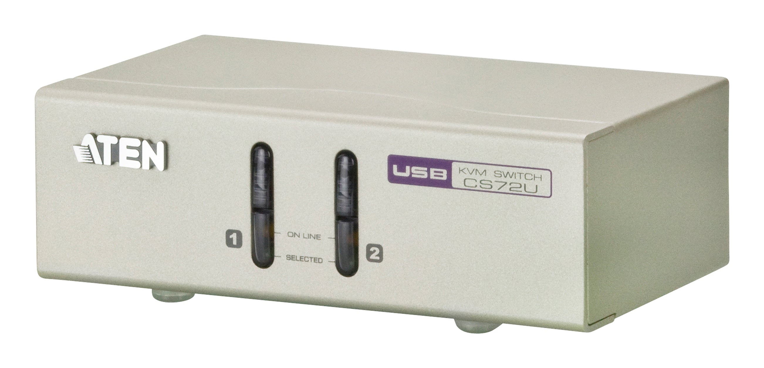 ATEN CS72U – KVM-Switch – 2-Port, VGA – 2048 × 1536 @ 60 Hz, Audio