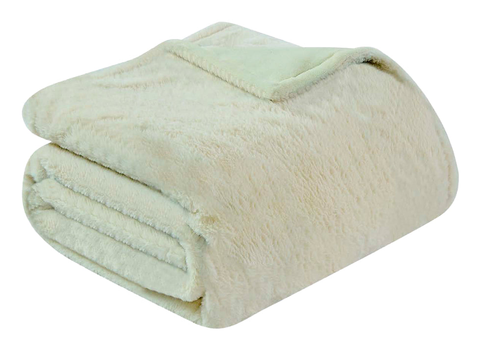 Sonnenkönig Wohndecke – Fleece, Beige – 130 × 180 cm