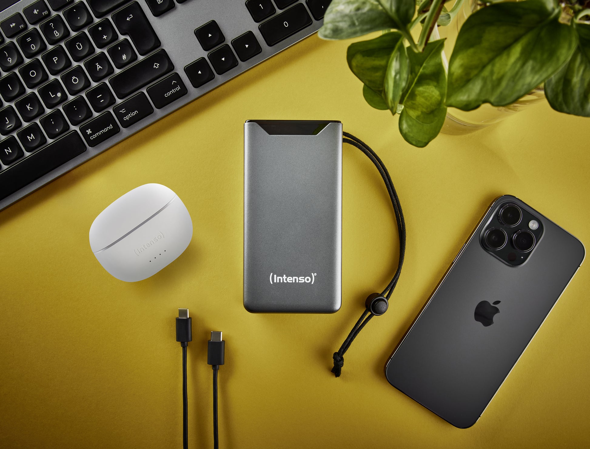 Intenso F20000 Powerbank 20'000 mAh – 20 W PD, 1× USB-C, 1× USB-A, grau