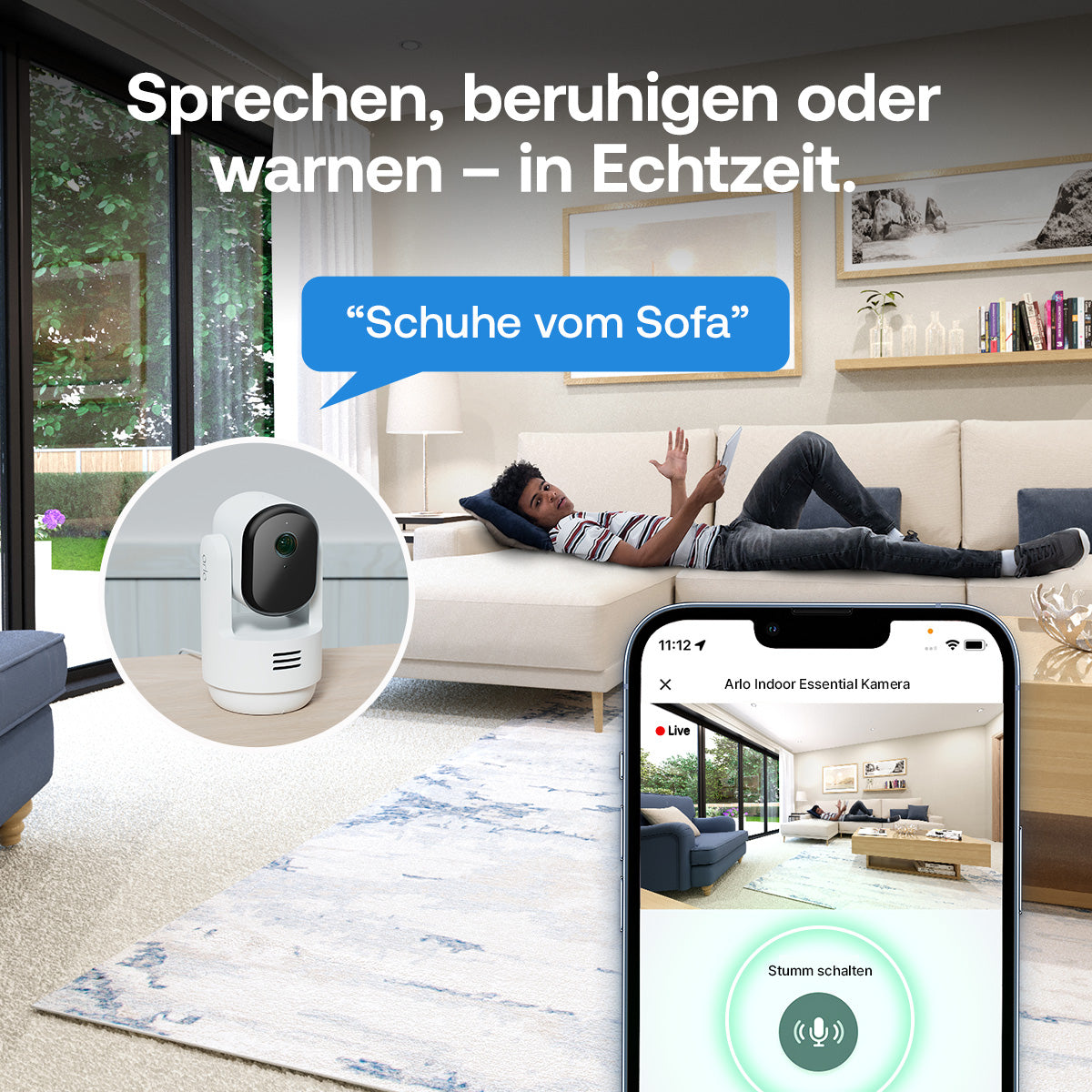 Arlo VMC2273 IP-Kamera – 2 MP, Full HD (1080p), PTZ, für Samsung SmartThings, weiss, 2er-Pack