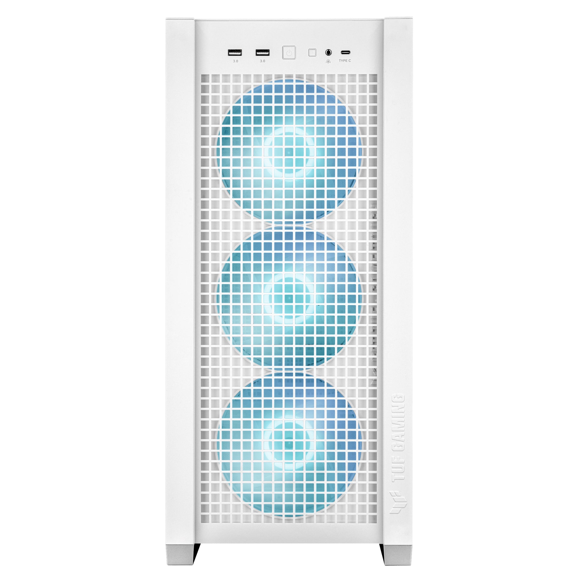 ASUS TUF Gaming GT302 ARGB – PC-Gehäuse – Weiss, EATX/ATX/mATX/Mini-ITX, 3×140 mm Front, Seitenfenster