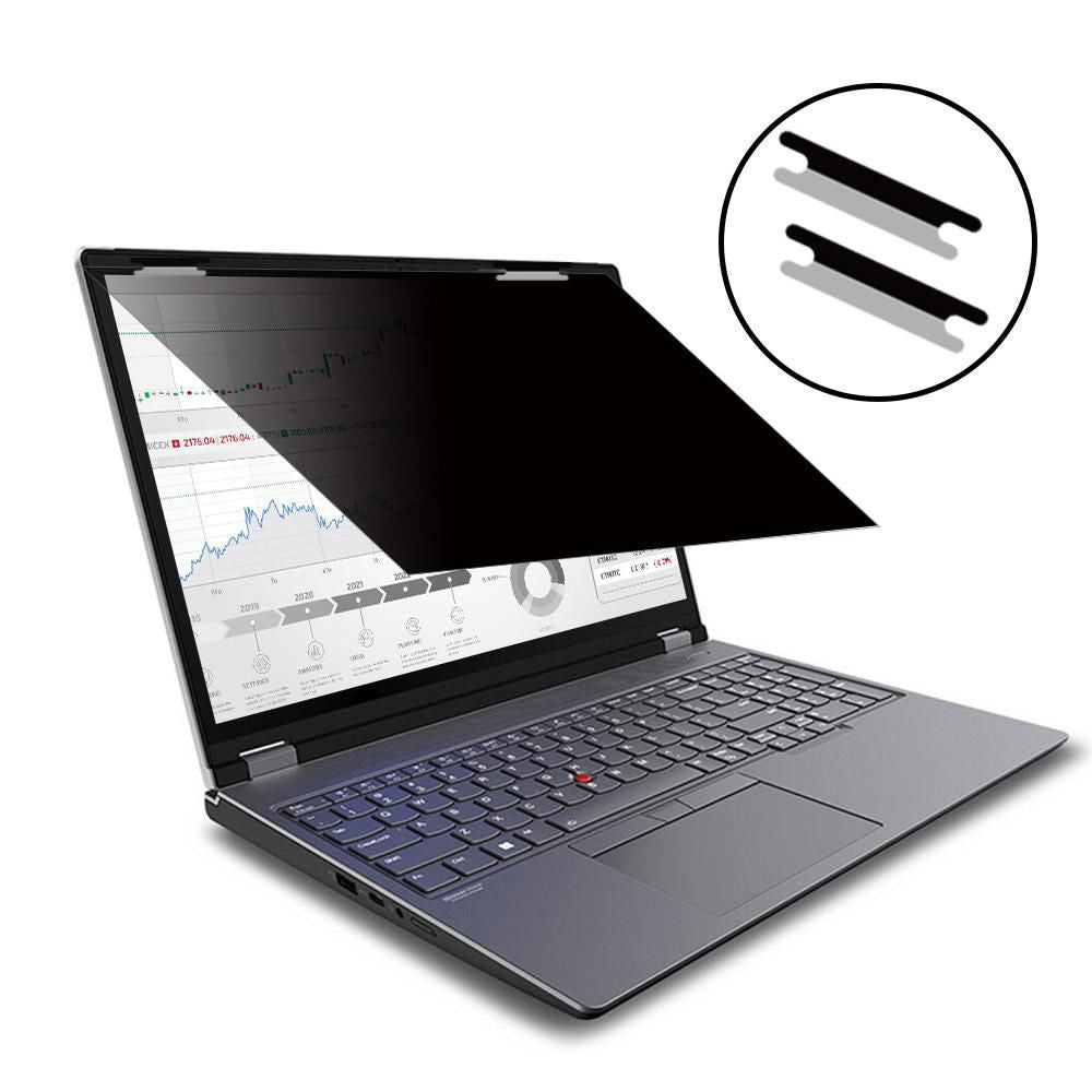 eSTUFF Blickschutzfilter 14" (16:9) – Flip-Befestigung, Touchscreen-kompatibel