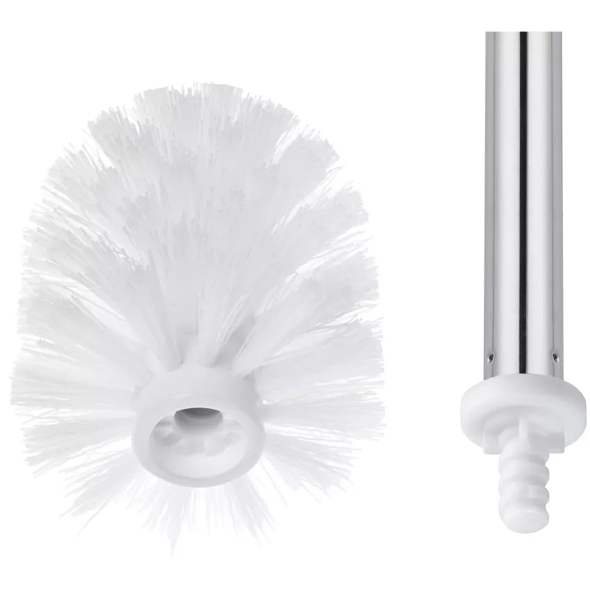 Diaqua Priscilla – WC-Bürstenset – Kunststoff, Metall chrom, transparent, H 38 cm, Ø 11 cm