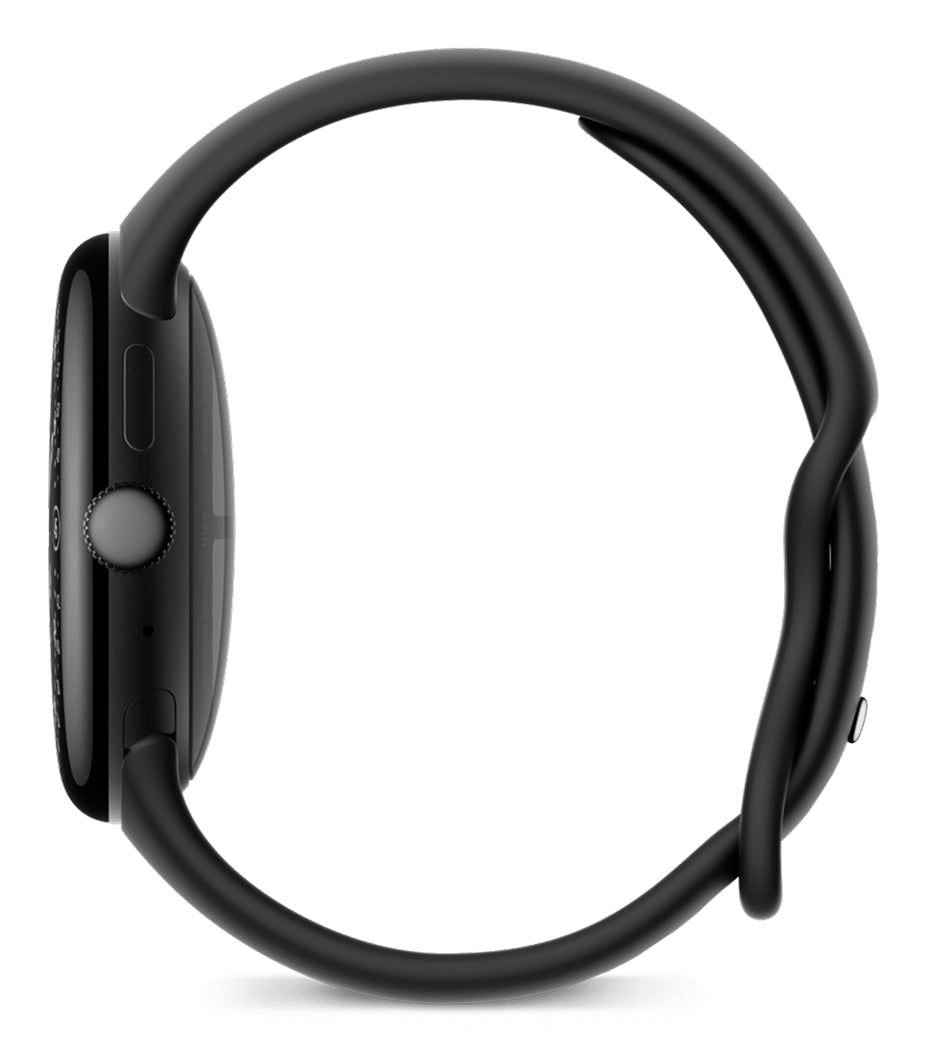Google Pixel Watch 4 45 mm GPS – Aluminium Schwarz, Obsidian, S/L, 50 m, für Android