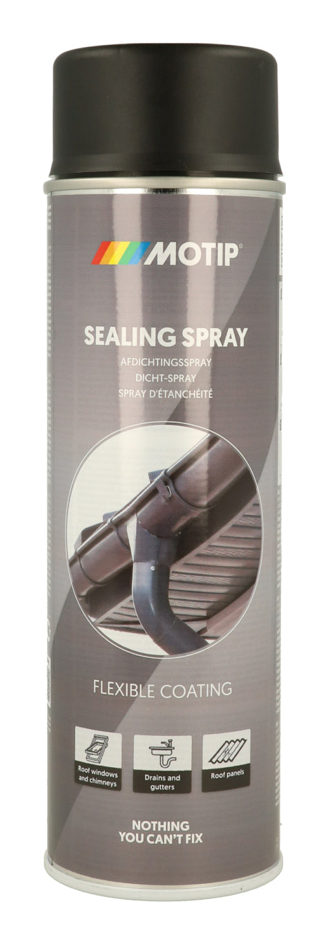 MoTip Dicht-Spray – für Beton, Metall, Kunststoff und andere – 500 ml – grau