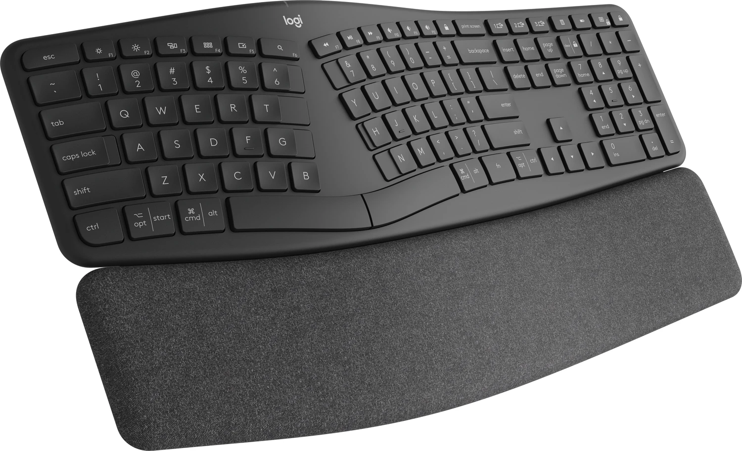 Logitech ERGO K860 – Tastatur, ES-Layout (ES), ergonomisch, Dunkelgrau