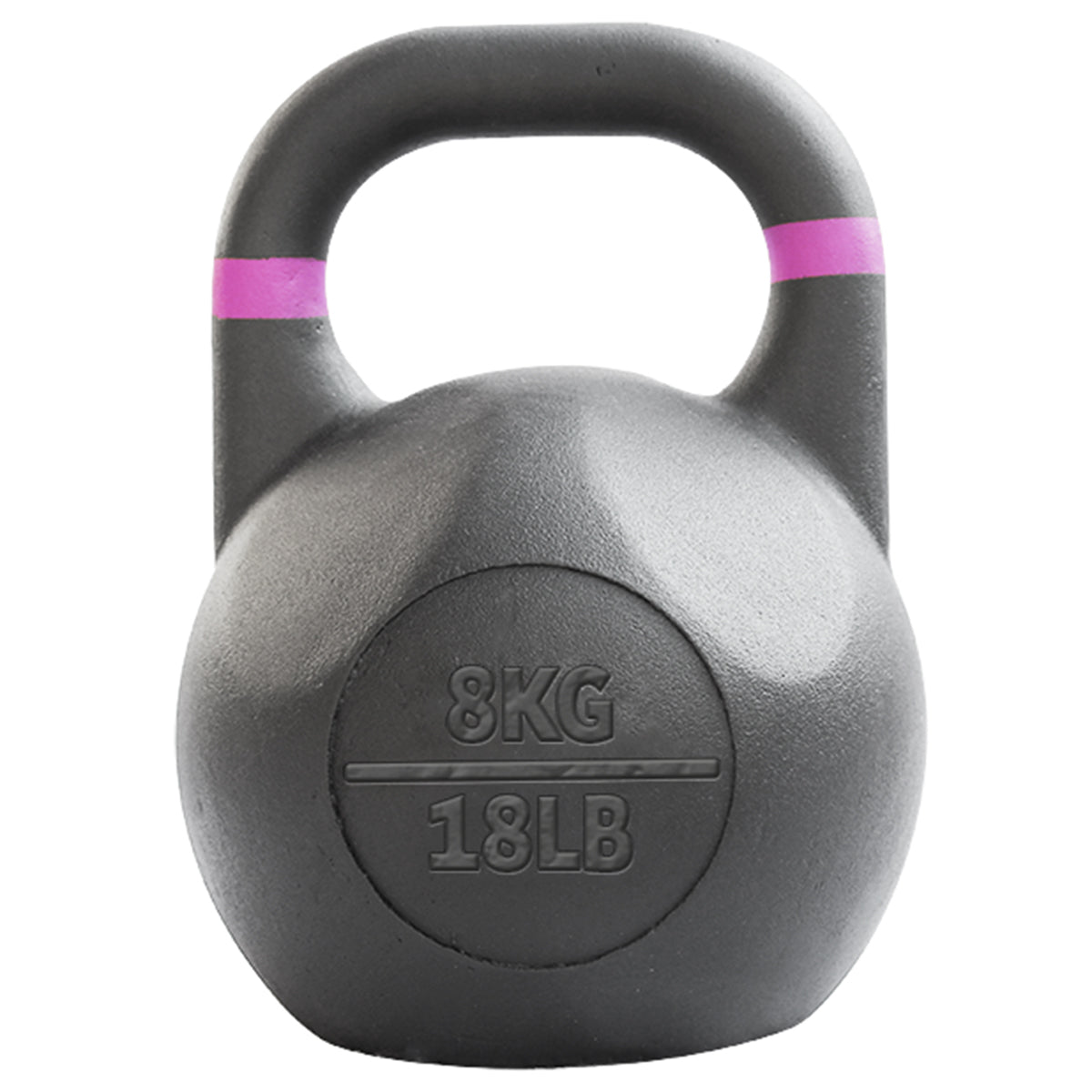 GladiatorFit Kettlebell, 8 kg, Ø 18,5 cm – Schwarz, Stahl (pulverbeschichtet)