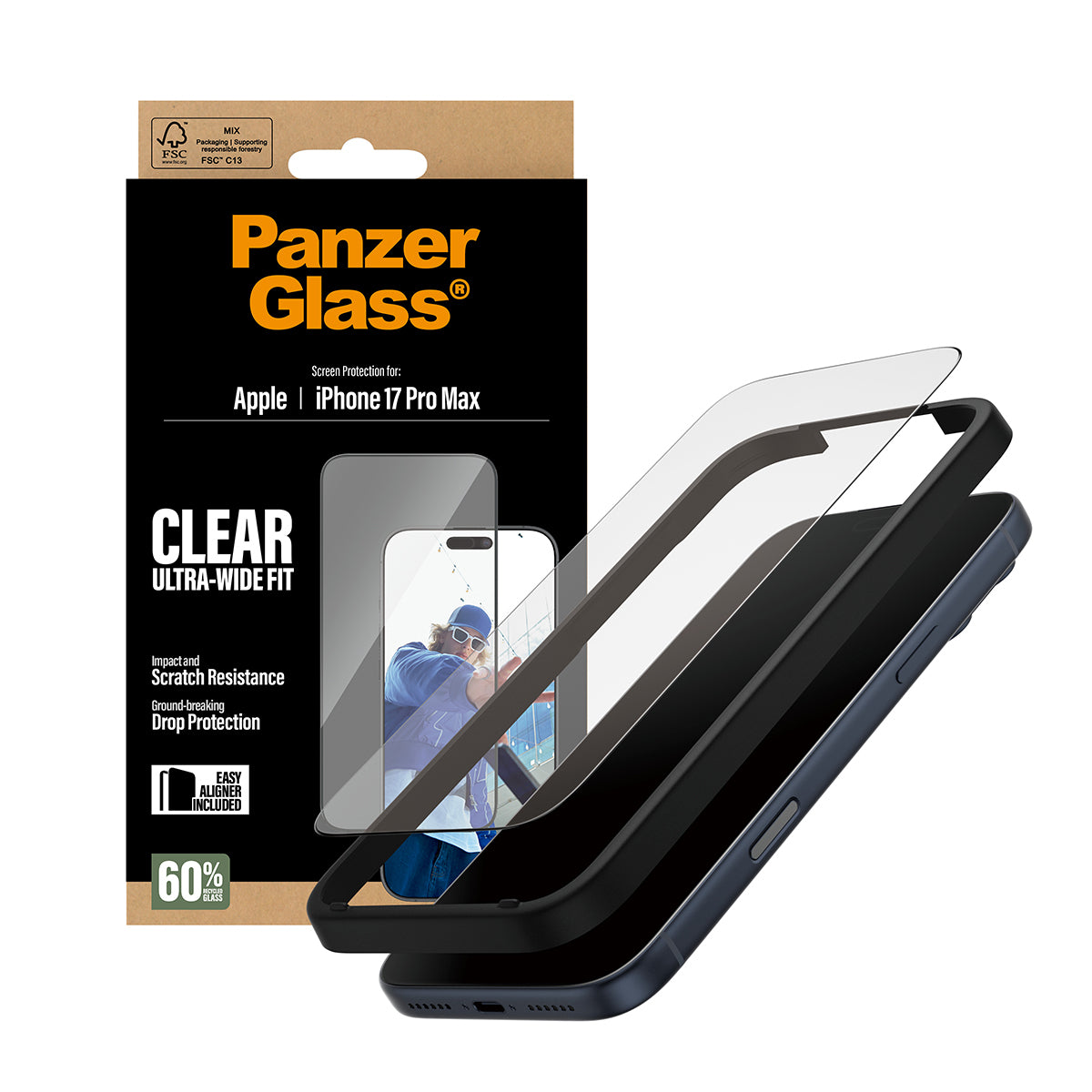 PanzerGlass Displayschutzfolie – für Apple iPhone 17 Pro Max