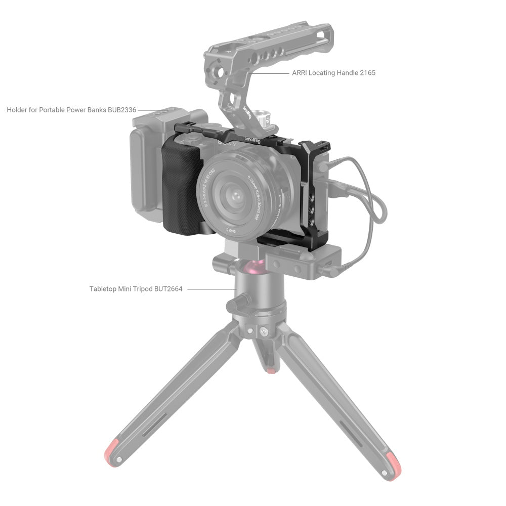 SmallRig 3538B Cage mit Griff – 128,9 × 82,6 × 60,2 mm, 149 g – für Sony ZV-E10 – Schwarz – 5er-Pack