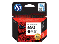HP 650 Schwarz Tintenpatrone (Original) – 360 Seiten – für HP 650