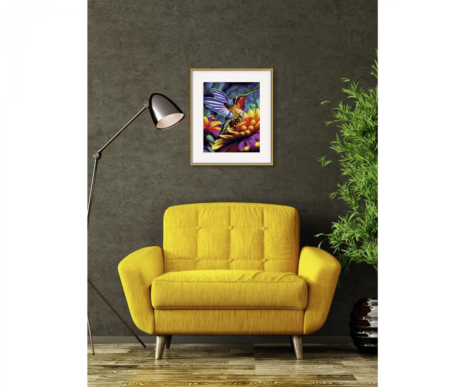 Schipper Malen-nach-Zahlen-Set Kolibri – 40 × 50 cm – 30 Farben – ab 14 Jahren