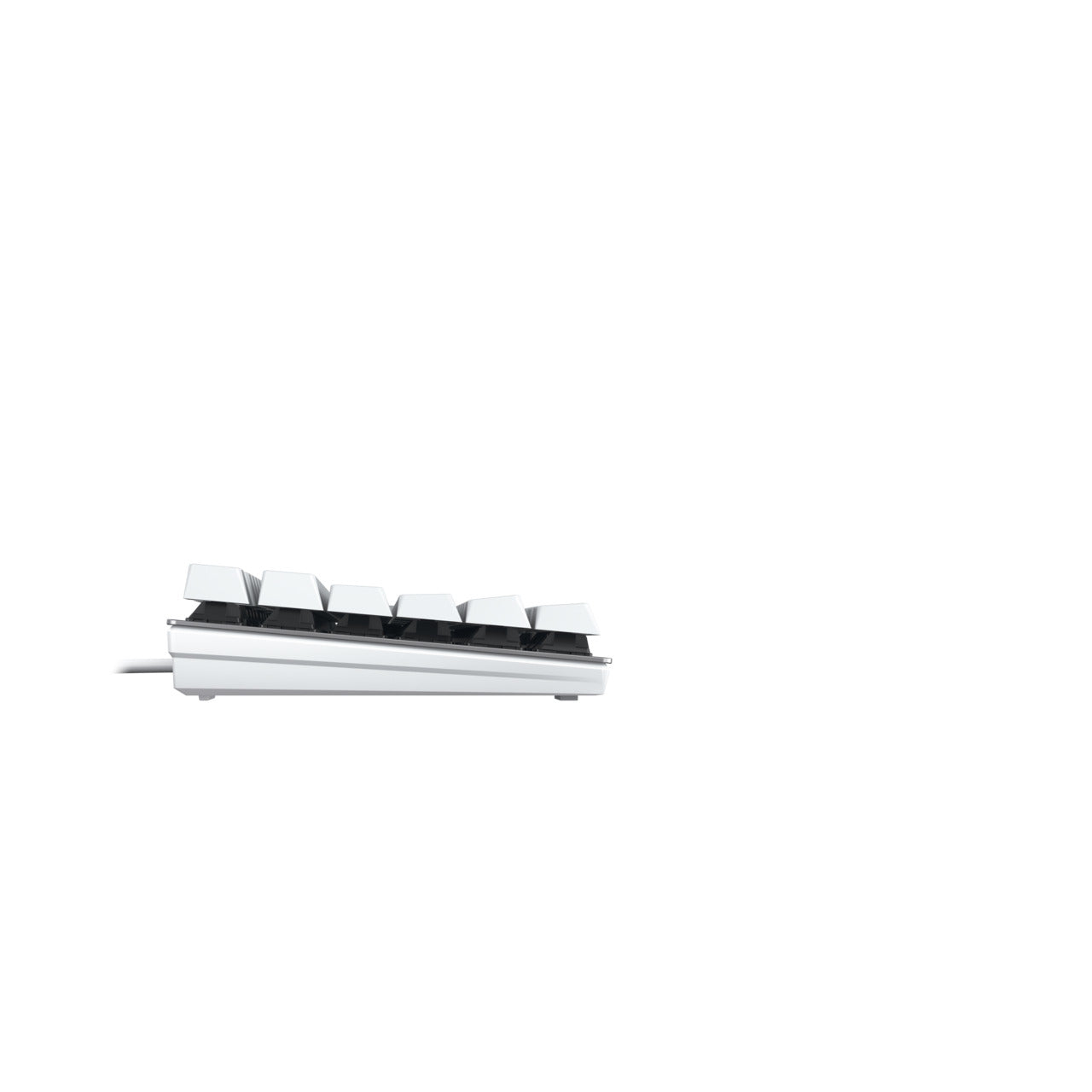 CHERRY KC 200 MX – Tastatur – mechanisch – kabelgebunden – USB-A – QWERTZ (DE) – Silber/Weiss