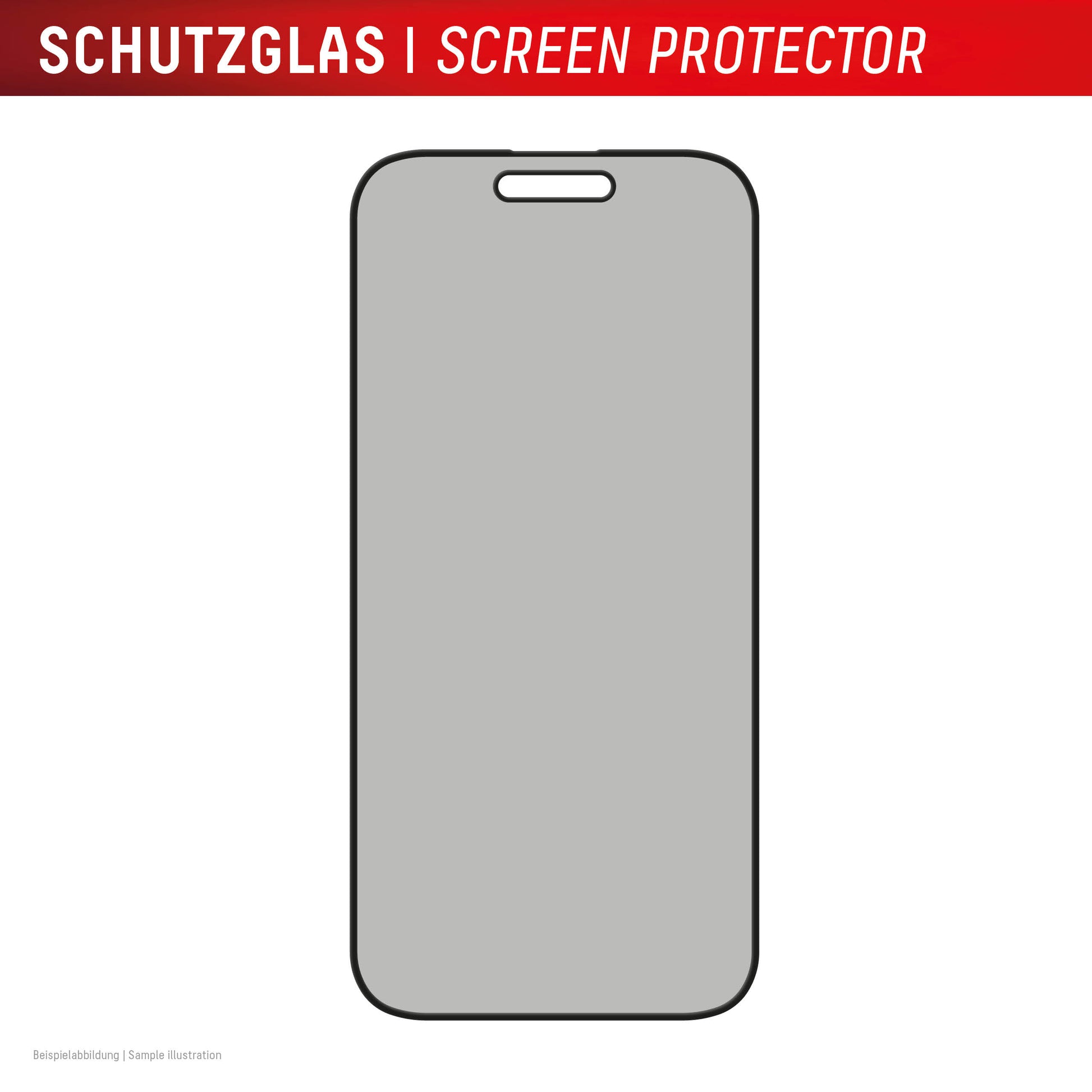 Displex Privacy-Filter (Panzerglas), Full Cover – für iPhone 16 Plus – mit Applikator