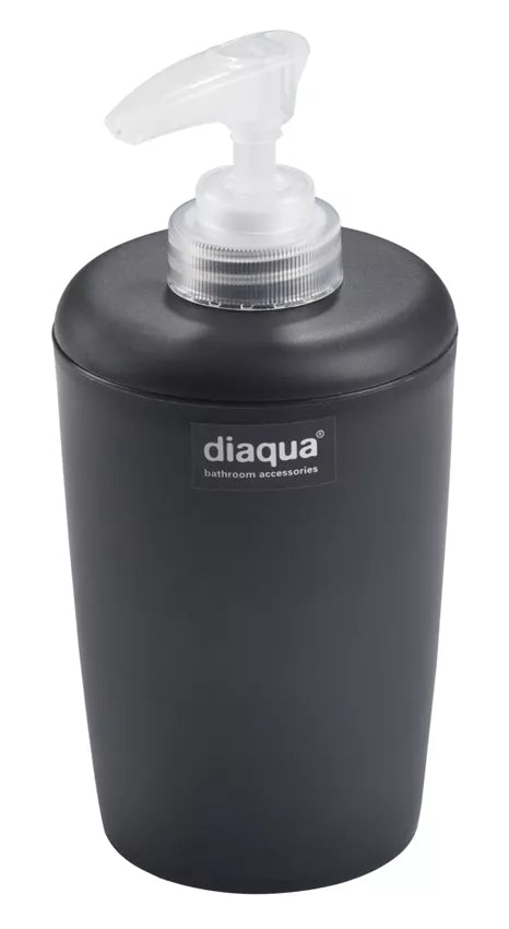 Diaqua Trend Frosted Manueller Seifenspender – Tisch – Kunststoff, Grau, Transparent, 400 ml