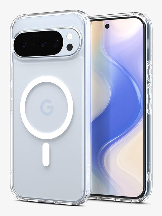 Spigen Ultra Hybrid MagFit Backcover – für Google Pixel 10 Pro / Pixel 10, Klar Weiss, bis 2 m Sturzsicher