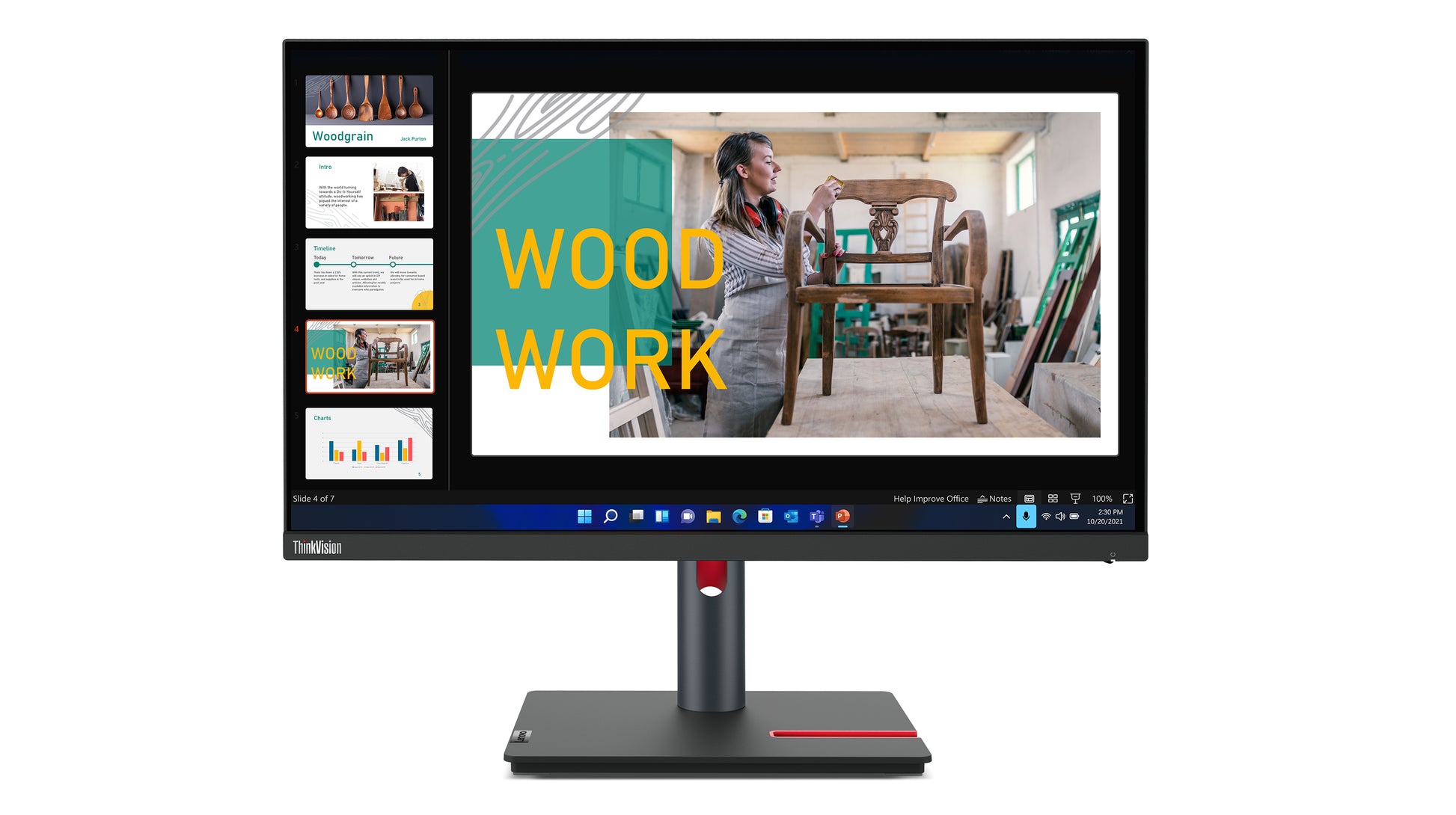 Lenovo ThinkVision P24q-30 – 23,8", 2560 × 1440 (WQHD), IPS, LAN, HDR10