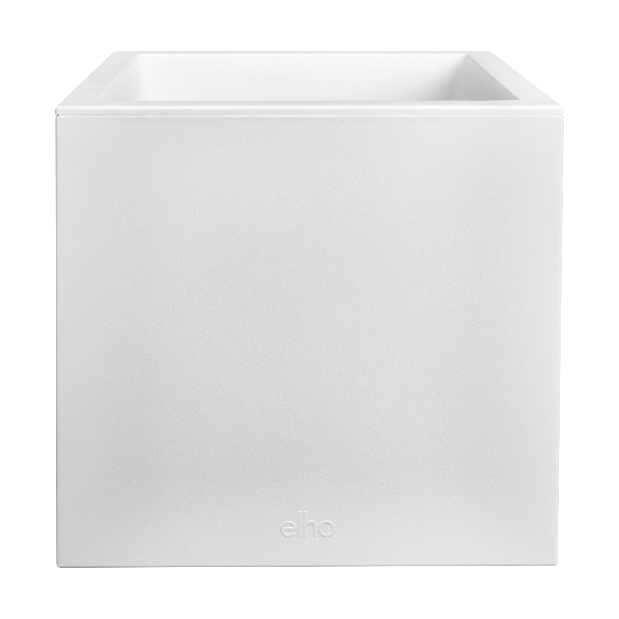 elho Vivo Next Quadrat 40 Pflanzkübel – Ø 39 cm – Recycling-Kunststoff, Weiss