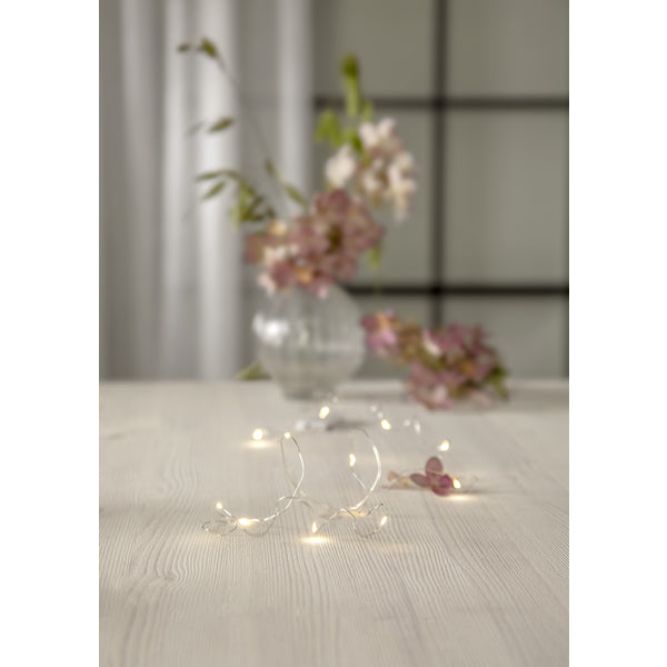 Star Trading Lichterkette Dew Drop – 110 cm, 0,2 W, Warmweiss, batteriebetrieben (CR2032), Timer 6/18 h