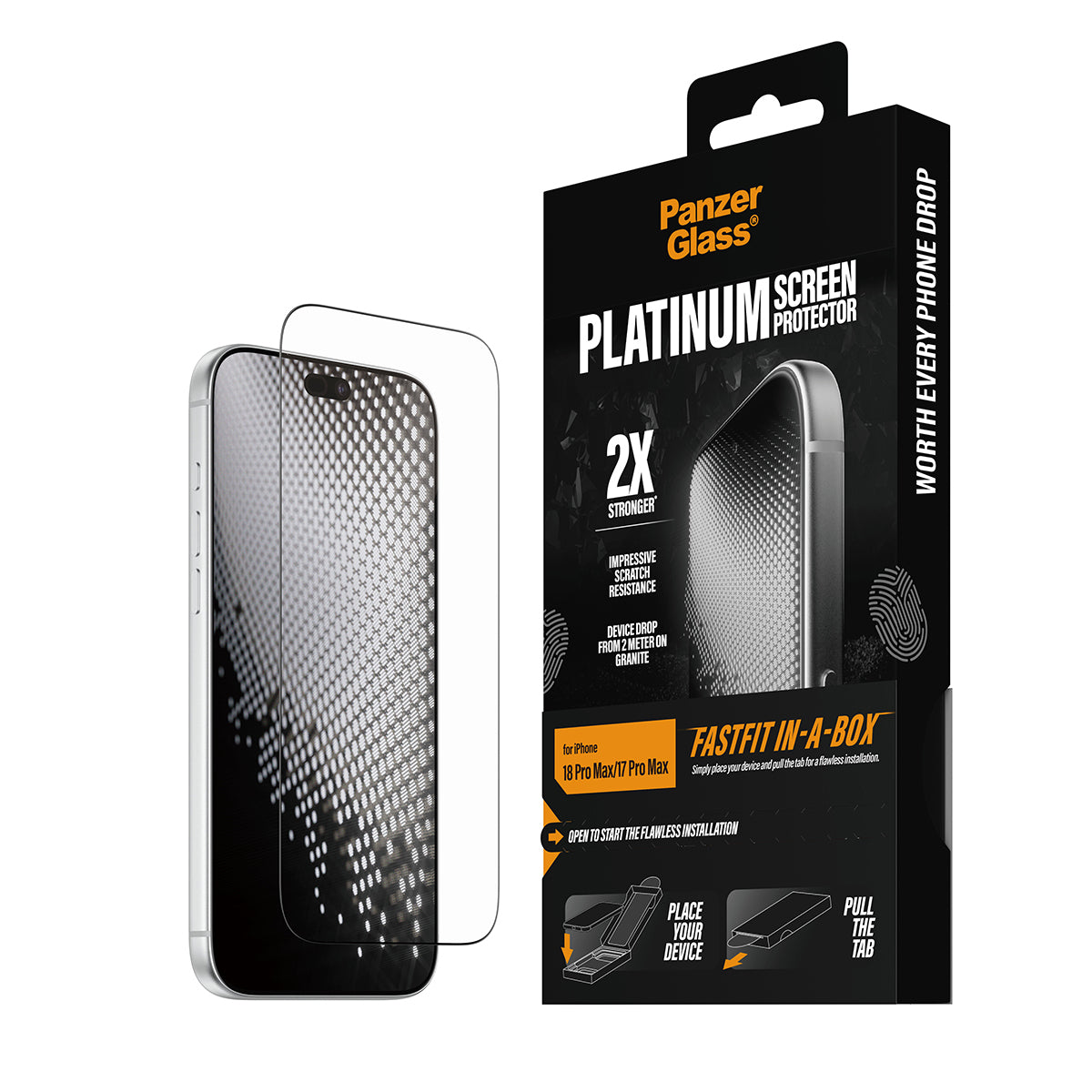 PanzerGlass Displayschutz (Folie), Ultra-Wide Fit – für iPhone 18 Pro Max/17 Pro Max