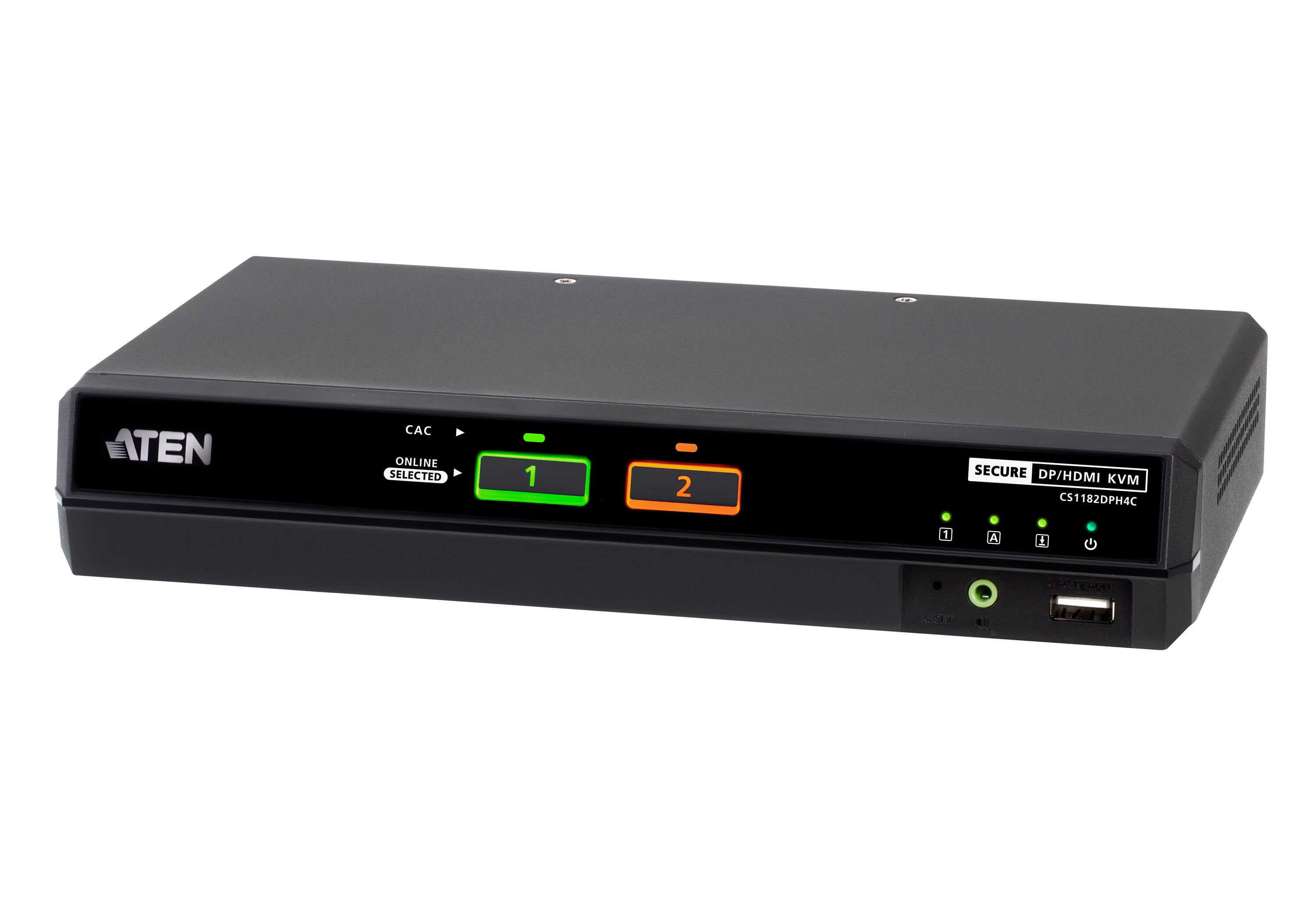 ATEN CS1182DPH4C – KVM-Switch – 2-Port, DP/HDMI – 5120 × 2880 @ 60 Hz, Audio